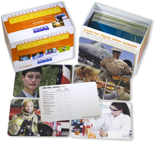 Stages Learning Materials Language Builder Occupation, Career & Community Helper Picture Flashcards for Autism Education