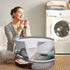 Drekrid Large Storage Baskets - Seal Bathtub Nursery Organizer Bin Box with Handles Collapsible Round Laundry Hamper