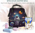 DWVTSLH Backpack Mummy Backpack Astronaut solar system planets Diaper Bag Multifunction Nappy Bags Waterproof Large