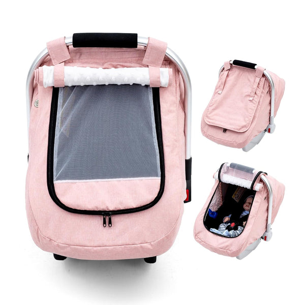 Waterproof Car Seat Cover Baby, 3D Mink Dot Infant Car Seat Cover