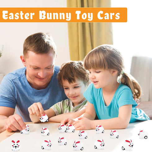 Kuihaazi 30 Pack Easter Pull Back Cars,Rabbit Toy Cars,Mini Bunny Toys for Kids,Easter Basket Stuffers,Easter Egg