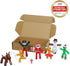 Pack 7 Zing StikBot Christmas Crew Festive Themed Poseable Action Figures with Holiday Accessories, Stop Motion
