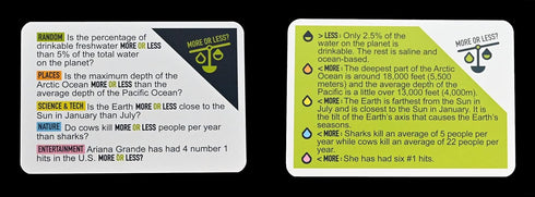 Trivia Card Game - Compact & Fun, Ideal for Travel, Family Game Night, Gifts for Adults, 5 Trivia Categories