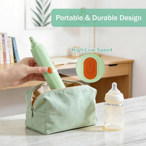 FXXQHT Set, 360 2 Electric Bottle Brush Cleaner USB Rechargeable Spin Baby Bottle Cleaner with Brush Heads & Straw