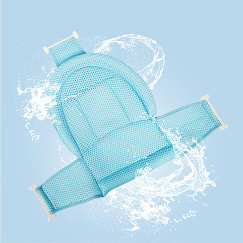 Baby Bath Support, Baby Bath Cushion, 65x55cm PP EPE Pearl Cotton Polyester Fibre Baby Bath Mat 30kg Bearing Capacity Baby Bath Mat For Tub for Baby Bath Infants Oval and Bathtubs(Blue)
