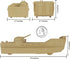BMC Toys 4pc BMC Classic Marx Landing Craft - Tan vs. OD Green Plastic Army Men Vehicles