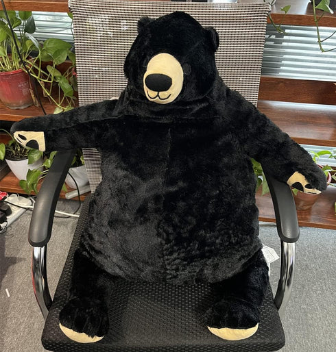 MIAOHAHA 31.5in/80cm) Teddy Bear Plush Toy Teddy Bear Black Stuffed Animal Doll Home Decor Birthday Gift for Girls