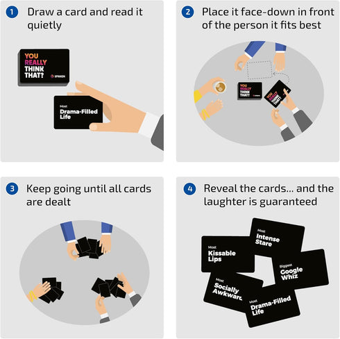 SPIKKEN 110 3+ The Hilarious Party Game That Exposes What Everyone Really Thinks Funny Adult Card Games for Game Night