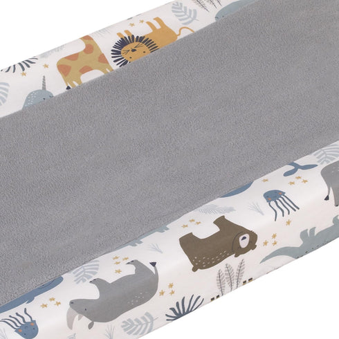 NoJo Zoo Animals - Super Soft Changing Pad Cover for Infants