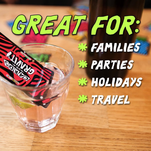 Cards Vs Gravity Pro, Travel Bag and Extra Cards Included, Fun Family Game for 2-8 Players