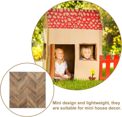 Toyvian Dollhouse Mosaic Floor Tile Miniature Kitchen Bathroom Flooring Wallpaper for Doll House Decorations