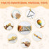 YUNLX 1-3 Set Baby Musical Instruments-Montessori Wooden Toys for Toddlers Neutral Colors Percussion Instruments