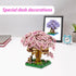 Set, 1113PCS, 8 10 12 14+ QISHOUTING Cherry Blossom Tree Building Flowers Bonsai Tree Mini Blocks Kit