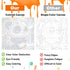 FLAJZ 4 Pack 5-8, 4-12, 8x8 Inch Paint by Numbers Kit for Kids, Easy Kids Paint by Number Kits Age DIY Color Canvas