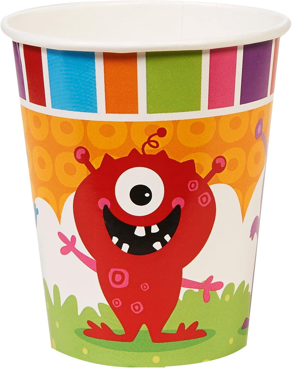 Forum Novelties 82012 Aliens and Monsters 9 oz. Paper Cups Party Supplies, Multicolor (Pack of 12)