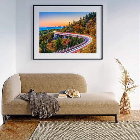2 Pack - 1000 Pieces for Glade Creek Grist Mill in Fall & Blue Ridge Parkway Linn Cove Viaduct Puzzles