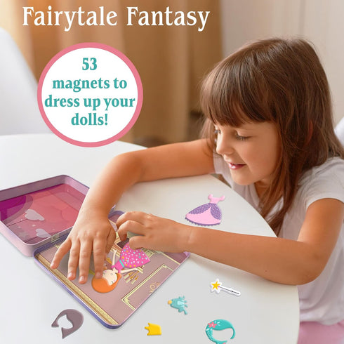 Set, 4, 5, 6, 7 Hapinest Magnetic Dress-Up Dolls for Girls Pretend Play A Fairytale Fantasy Dress Up Toy and Game