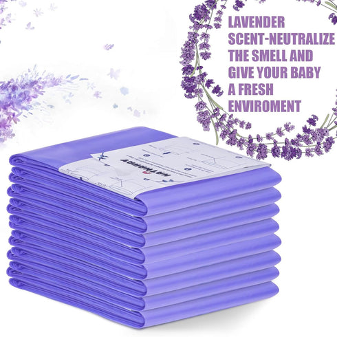 8 Pack Refills Compatible with Plus Diaper Pail Refills Diaper Pail Liners with Lavender Scent
