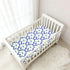 miaozhen 1 Pack 52x28 Cotton Baby Crib Sheets Soft Stretchy Blue Stars Dot Yellow Toddler Mattresses for Nursery Decor