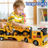 DWIRCTOYS 3 4 5 6 7 8 25" Toddler Boy Toys for Ages Years Old, Large Construction Carrier Truck Toy Excavator and Dump