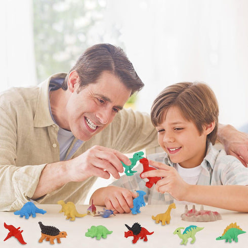 72 Pcs Animal Erasers for Kids, Mini Dinosaur Erasers Puzzle, Classroom Prizes