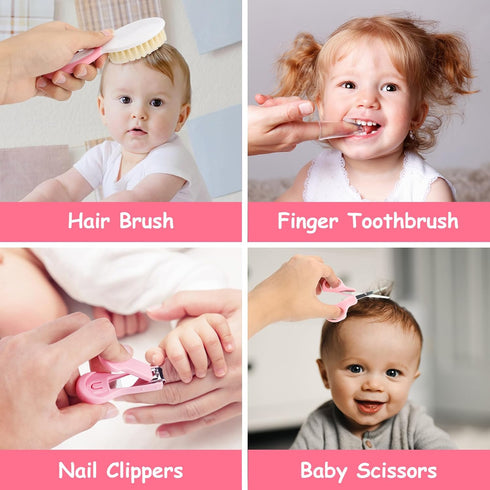 28 1 Trimmer Set in Baby Healthcare and Grooming Kit, Infant Baby Nursery Kit Electric Nail with Gas Colic Passer Nasal