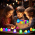 24 Pack AMENON Prefilled Easter Egg with Toys Fillers , Light Up Chick Duck Puffer Balls Easter Basket Stuffers Squeeze