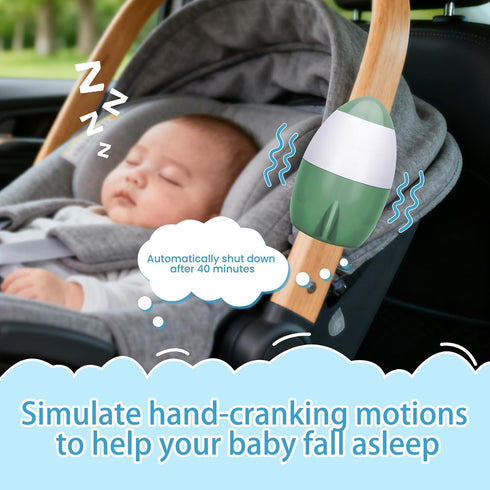 TUWEIPAIKE 5-Speed Settings 40-Minute Hands-Free Rocker with and Timer, Baby Stroller Vibrating Soothing Device Gently