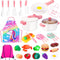 Kids Play Kitchen Accessories Set, Pretend Play Cooking Toys Set, Kitchen Toys Playset for Toddlers with Fake Play Food