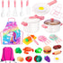 Kids Play Kitchen Accessories Set, Pretend Play Cooking Toys Set, Kitchen Toys Playset for Toddlers with Fake Play Food