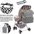MCWTH Backpack Set Checkered Diaper Bag for Baby Girls Mom, Large Capacity Multi-Function Nappy Bags Organizer