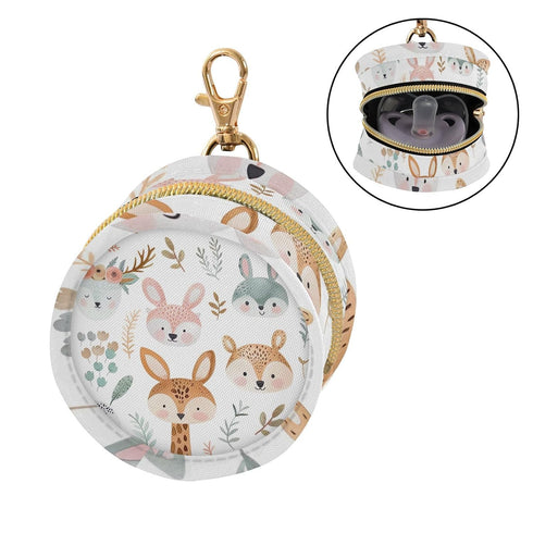 YETTASBIN Rainbow Animal Portable Pacifier Holder Case with Metal Hook Buckle & Zipper for Diaper Bag and Stroller