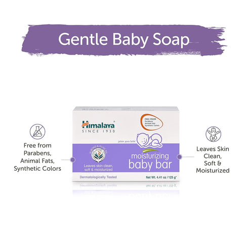 Himalaya Moisturizing Baby Bar with Olive & Almond Oils, 4.41 Ounce