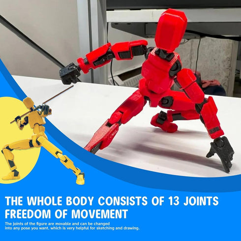 T13 3D Dummy 13 3D MerryXD Action Figure,Assembly Completed Nova Titan Lucky Action Figure Printed Multi-Jointed
