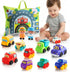 ALASOU 12 PCS Soft Rubber Car Toys for 1 Year Old Boy