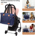 Large Waterproof Diaper Bag Tote with Changing Pad