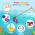 Wooden Magnetic Sight Word Fishing Game - Alphabet Puzzle for Toddlers Age 3-6 - Educational Homeschool Toy