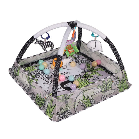 Nurnesy Portable Gym Play Mat Square Pattern Safe Baby Play Mat Comfortable Activity