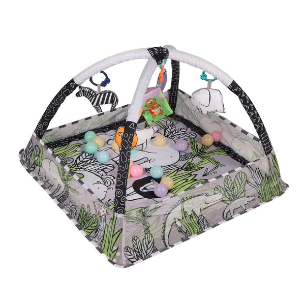 Nurnesy Portable Gym Play Mat Square Pattern Safe Baby Play Mat Comfortable Activity