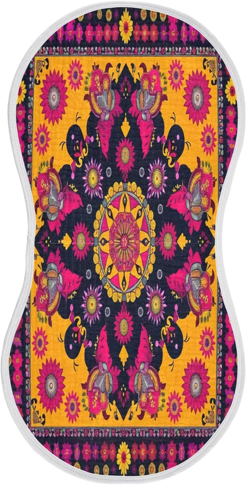 YEGAME Muslin Baby Burp Cloths Set of 1 - Mandala Super Absorbent Cotton