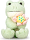 IKASA 13.5" Frog Stuffed Animals Plush Toys, Cute Soft Cuddly Gift for Family Kids