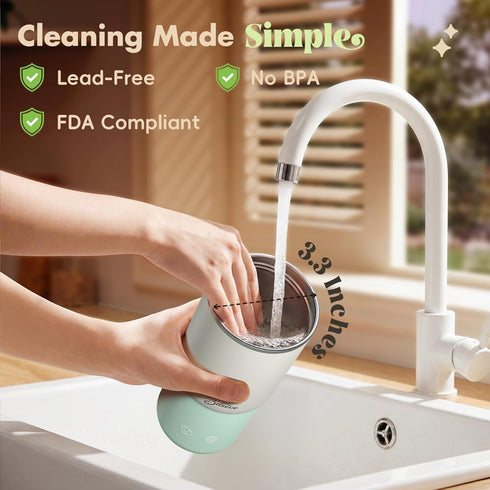 120W 18000mAh 316 Portable Bottle Warmer with Fast Heating, Portable Milk Warmer for On-the-Go Use, Rechargeable