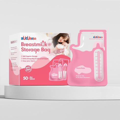 ZCBB Bags(50 Count)8oz Breastmilk Storage Milk Storage Bags for BreastfeedingBPA Free with Easy Pour Spout, Self