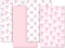 CroBlissful 4 Pack Coquette Pink Bows Baby Crib Fitted Sheet 52'' x