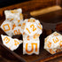 Cheese Dice DND Dice Set - 7PCS White Polyhedral Dice for Dungeons and Dragons Tabletop Role Playing Games