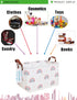 LANGYASHAN Cartoon Storage Basket, Rectangular Canvas Fabric Bin with Handles for Organizing Home Kitchen Toys (Rec