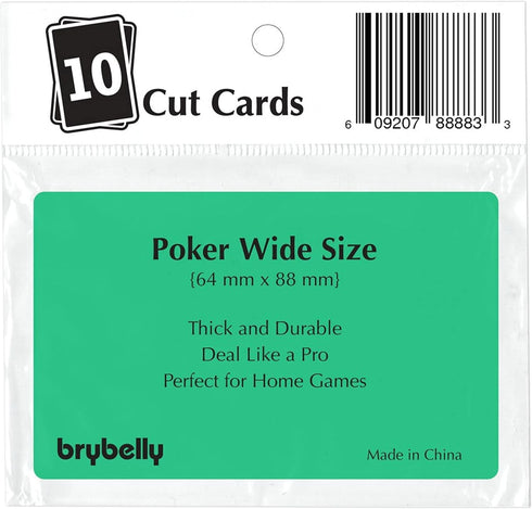 Brybelly Lot of 10 Poker Size Cut Cards