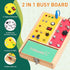 Tilhumt 2-in-1 Busy Board, Montessori Screwdriver Board Set with LED Light Switch Toy for Kids 3-5 Years Old