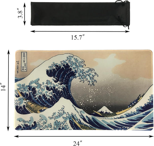 MTG Playmat 24 x 14 Inches - Non-Slip Rubber Card Game Playmat with Storage Bag, TCG Mouse Pad
