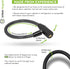 Urban August Child-Proof Refrigerator Lock | Cable Lock for French Door Fridge, Bike, Stroller, & Helmet | Small, Black